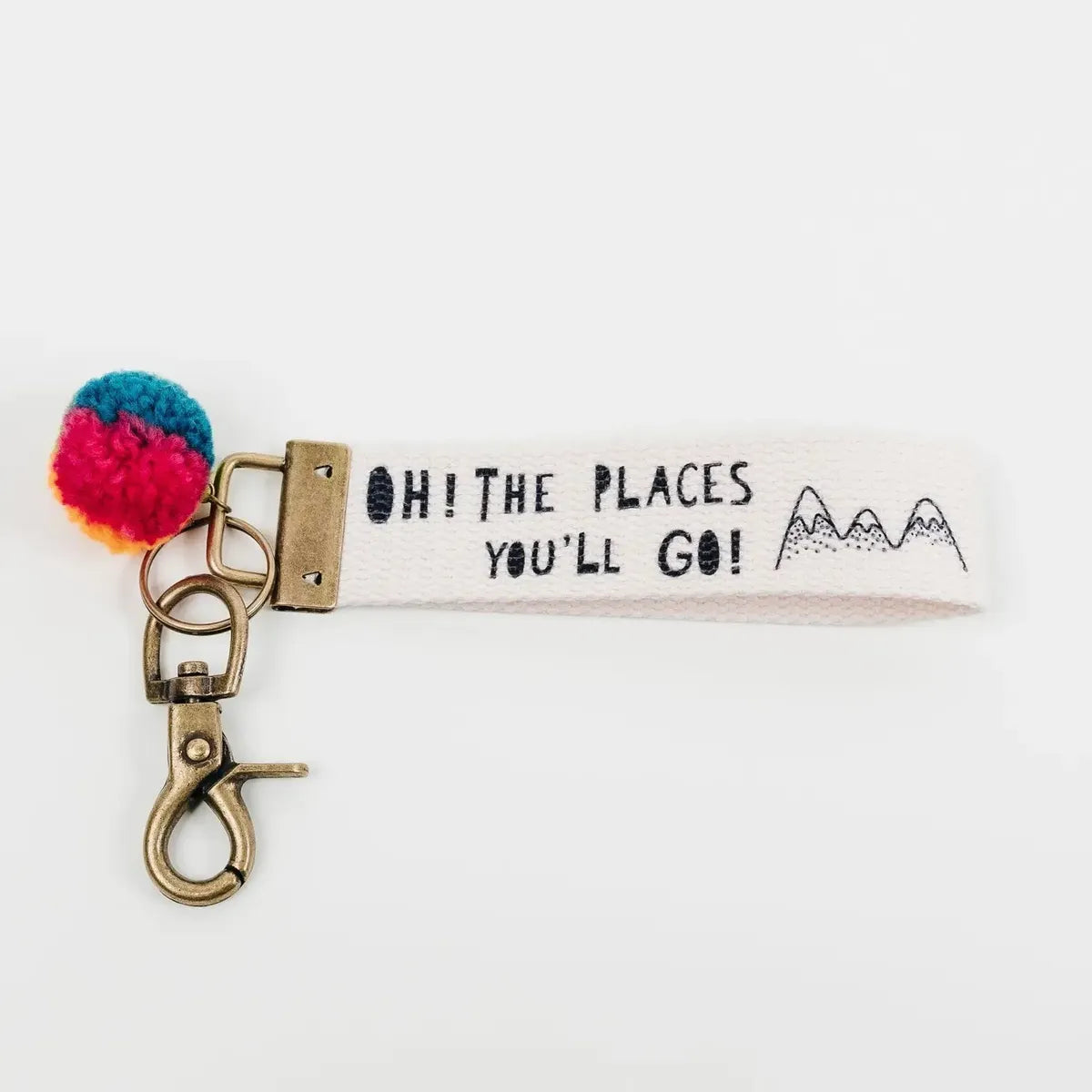 Words to Live By Canvas Keychain | Oh the Places You'll Go!