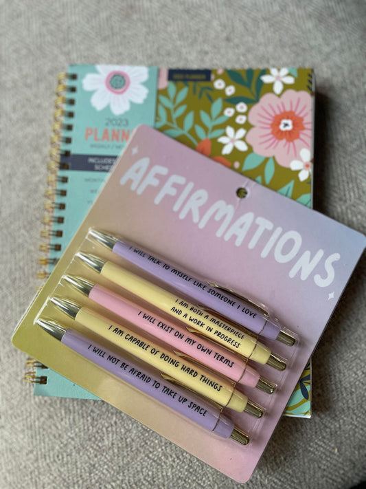 Affirmations Pen Set with 2023 Planner