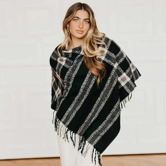 Reese Fringe Shawl/Poncho